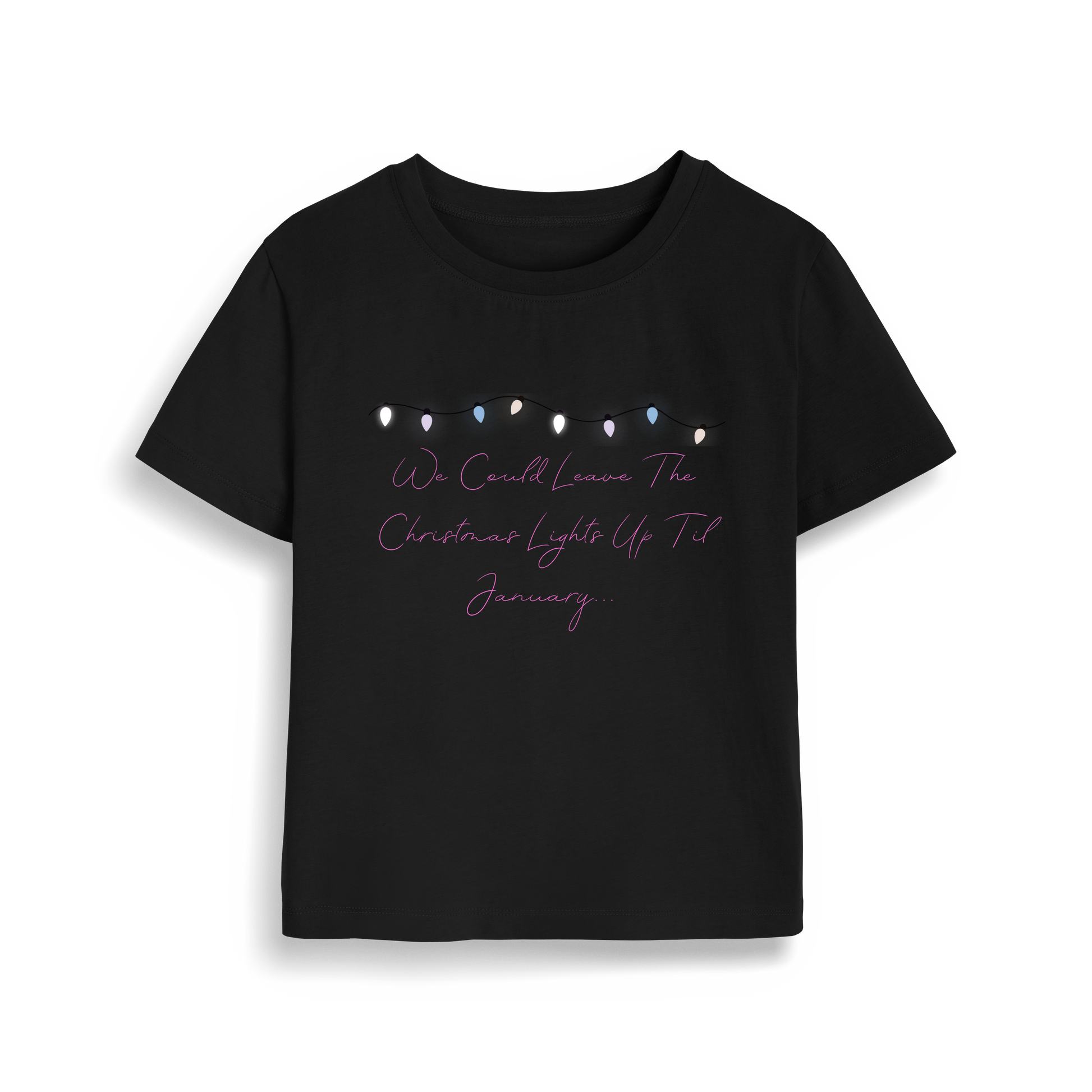 Black Printed T-shirt Front