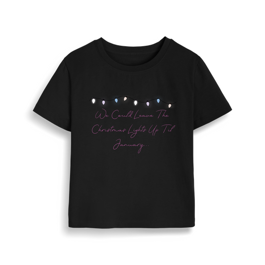 Black Printed T-shirt Front